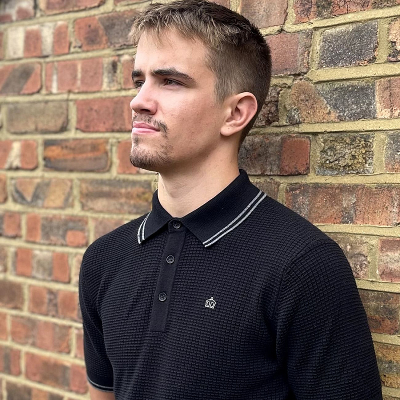 Edmund Knit Polo black